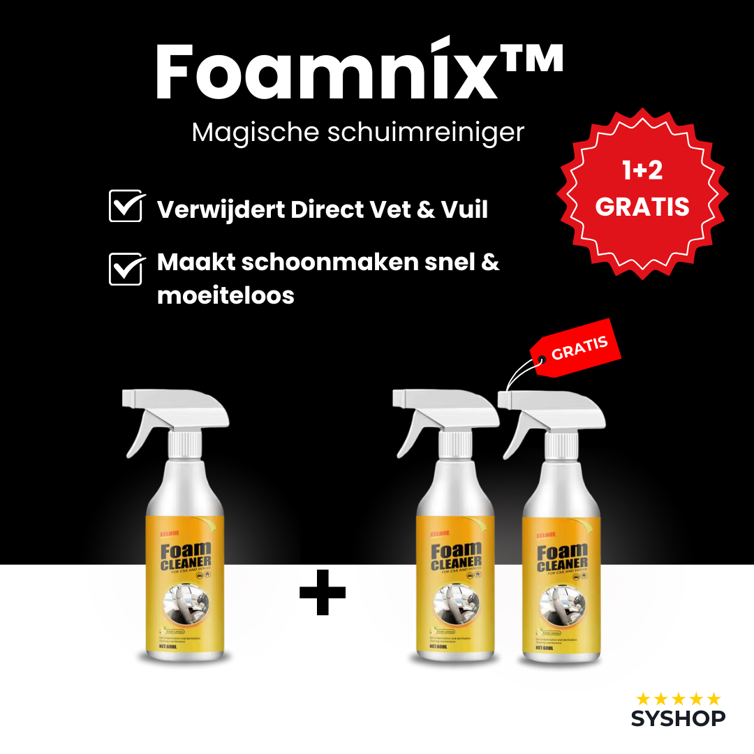 Laatste Dag 1+2 Gratis!🔥I Foamníx™ - Magische Schuimreiniger
