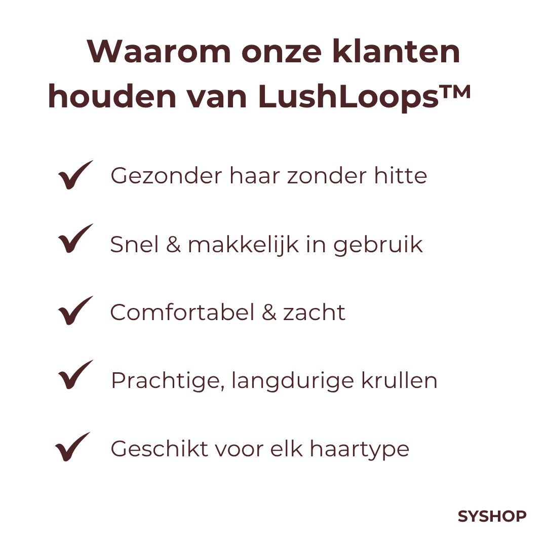 Laatste Dag 1+1 Gratis!🔥I LushLoops™ - Perfecte Krullen Zonder Hitte