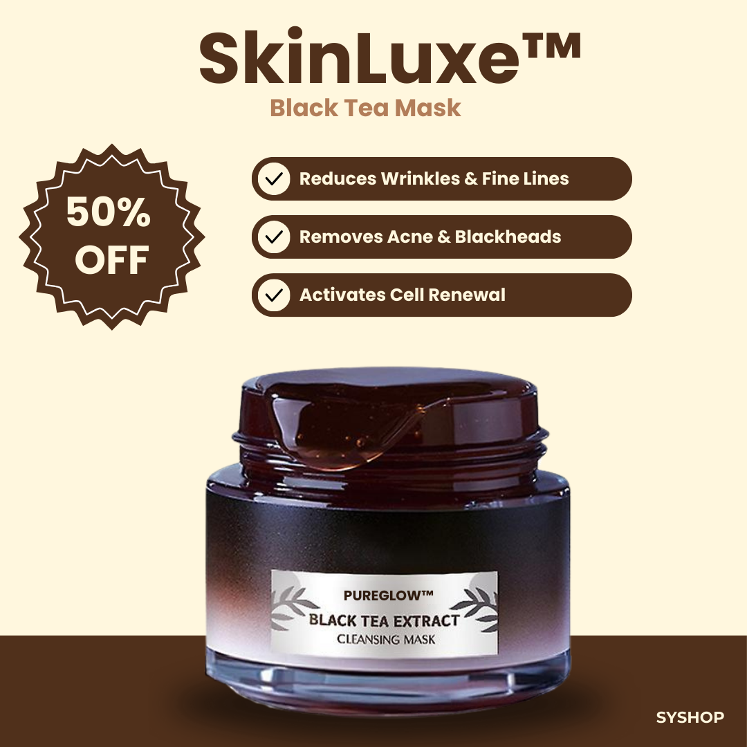 Laatste Dag 50% Korting!🔥I SkinLuxe™ - Zwarte Thee Gezichtsmasker