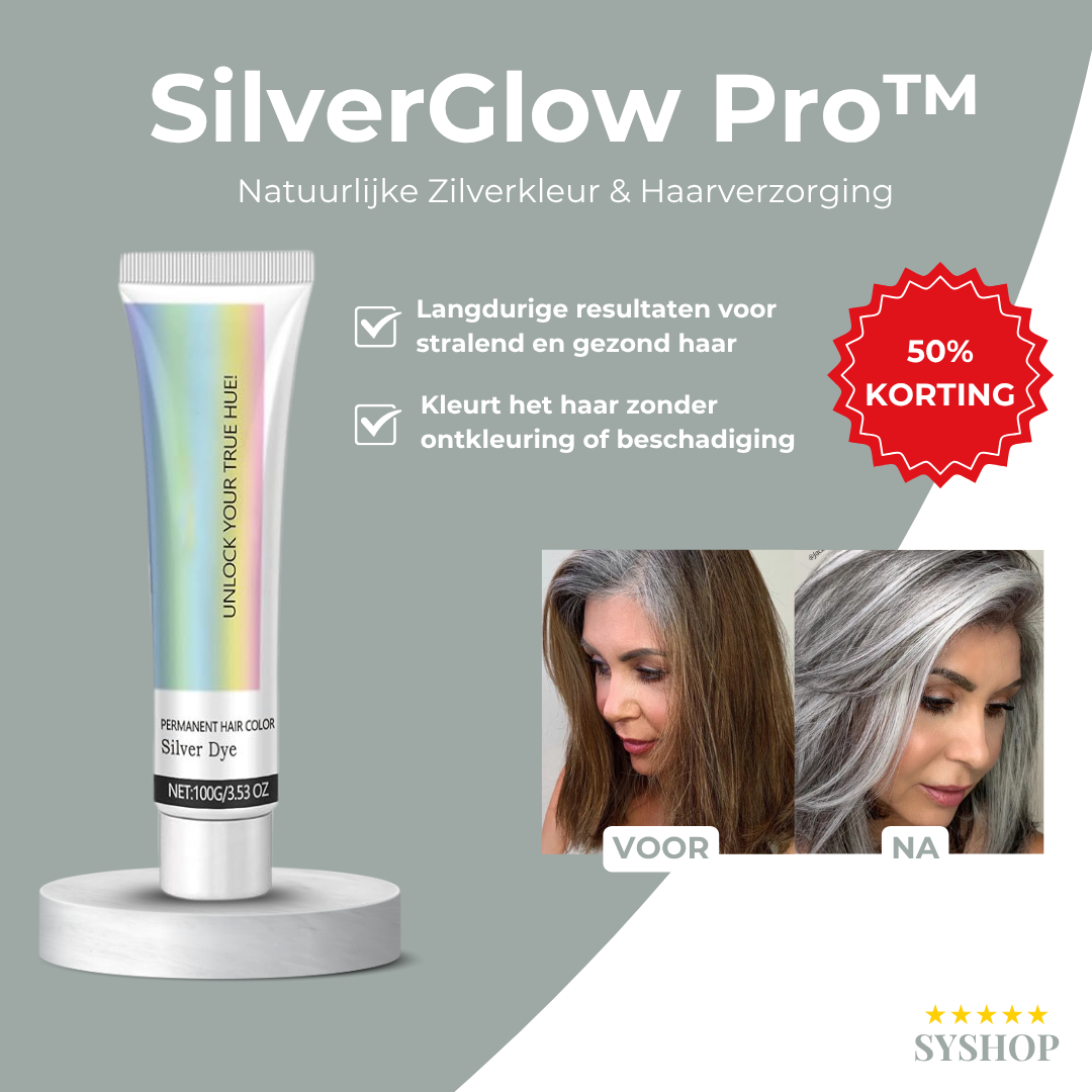 Laatste Dag 50% Korting!🔥I SilverGlow Pro™ -  Natuurlijke Zilverkleur & Haarverzorging