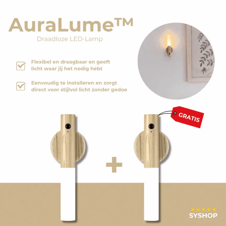 Laatste Dag 1+1 Gratis!🔥I AuraLume™ – Slimme Draadloze LED-Lamp