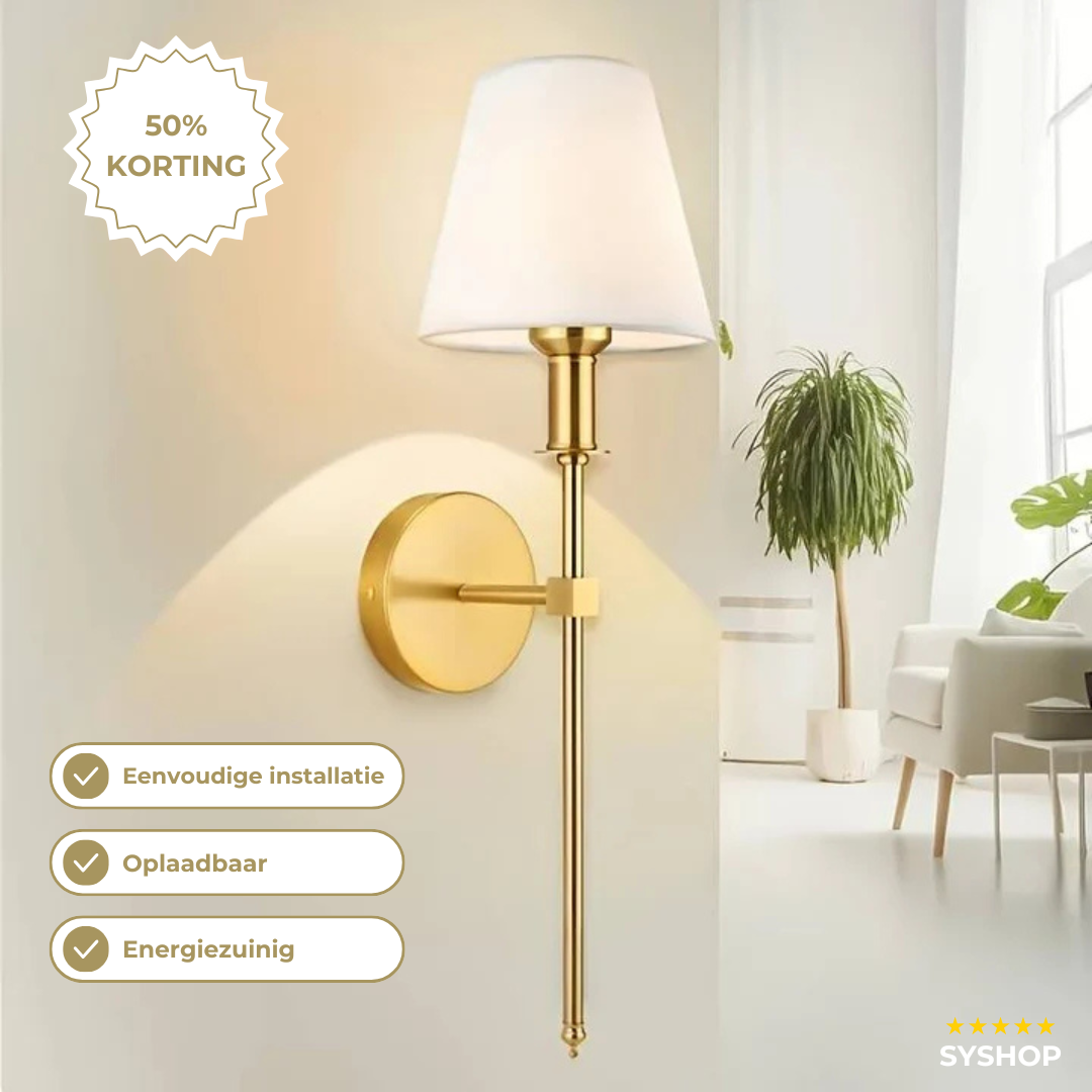 Laatste Dag 50% Korting!🔥I Lumora™ – Stijlvolle Wandlamp zonder Kabels